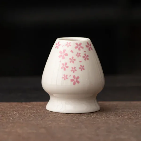Sakura glaze matcha whisk holder