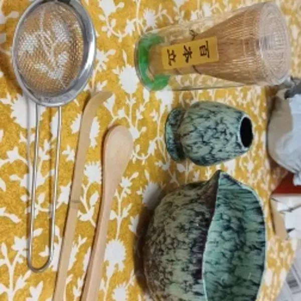 Light cyan matcha set — unedited customer photo